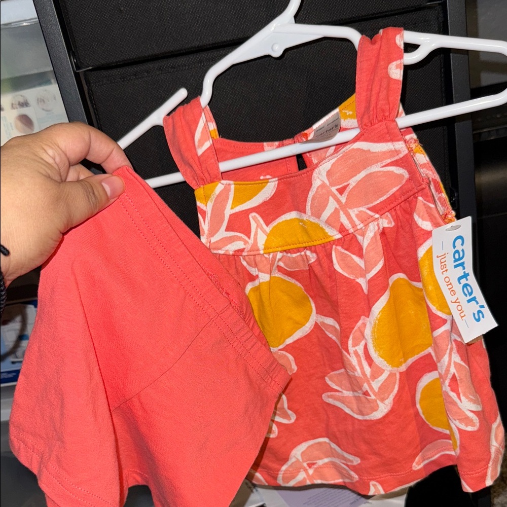 Carter's Coral and Yellow Floral Dress